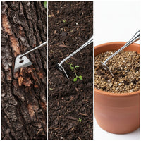 Stainless Steel Bark Scraper with Triangular Blade Handheld Bark Scraper Curved Tool Heavy Duty for Arborists
