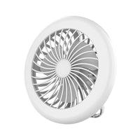 Portable Camping Fan with LED Light, Rechargeable, for Tent and Desk