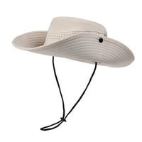Sun Protection Chin Strap Fishing Hat Breathable Fishing Pail Hat Quick-Drying Outdoor Headwear Convertible Design for Climbing