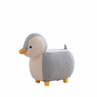 Silent Casters Soft Creature Ottoman Soft and Comfortable Upholstered Character Stool Strong Load-Bearing children's Furniture Multi-Functional for Toddlers, Parents, Adults, Living Room, Entryway, Playroom, Nursery