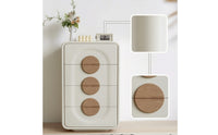 Chest of Drawers Rounded Floor Cabinet with Drawers Modern Storage Cabinet for Living Room, Entryway, Hallway