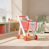 Shopping Cart Toy Role-Playing Toy Grocery Cart Push-Along Realistic for Children, Playroom, Classroom