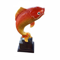 Fountain Spitter Koi Aquatic Creature Statue Good Fortune Charm Resin Aquatic Creature Sculpture Symbol of Abundance