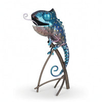 Metal Chameleon Chameleon Sculpture Decorative Garden Ornament for Patio, Yard
