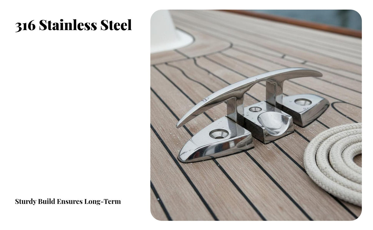 Folding Boat Cleat Retractable Docking Cleat Rustproof Mirror Polished for Yacht Owners, Marina