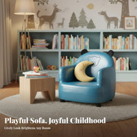 Cartoon Design Creature Character Chair Soft and Cuddly children's Upholstered Lounge Chair Comfortable Cushioning kids' Furniture Easy to Clean for Toddlers, Girls, Parents, Reading Corner, Playroom, Kindergarten, Bedroom