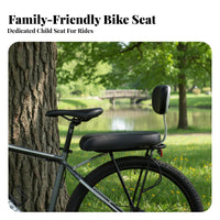 Rear Bike Passenger Cushion Soft Padding Backrest Support for Weekend Trips