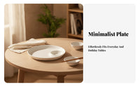 White Dumpling Plate with Sauce Dish Glossy Plate with Dipping Bowl Raised Rim 3 Compartment Snack Dish Integrated Piece