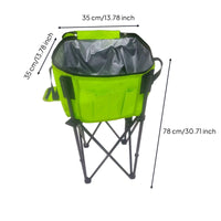 Freestanding Stand with Textile Container Compact Foldable Storage Stand Stable Camping Shelf Easy Set-up for Campers