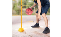 360° Rotating Arms Ball Handling Training Pole Adjustable Height Agility Reaction Pole Stable Base Sports Equipment for Coaches, Driveway
