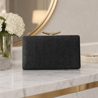 Woven Clutch Bag Compact Woven Clutch Minimalist Handbag for Bridesmaids, Evening Parties, Formal Dinners