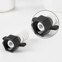 Pump Outlet Connector Hand-Tightened Elbow Adapter with Wing Tabs Hose Barb Adapter Hexagonal for DIYers, Plumbing Repair