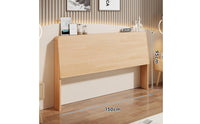 Hardwood Wood Headboard Moisture-Resistant Hardwood Wood Frame Headboard Freestanding Bed Backboard Natural Materials Bedroom