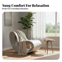 Nordic Design Sled Base Rocking Chair designer-inspired Single Armchair Minimalist Aesthetic Indoor Furniture Padded Armrests for Adults, Homeowners, Book Lovers, Living Room, Lounge, Bedroom, perusing corner
