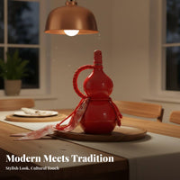 Gourd Shape Spirit Bottle Decorative Ceramic Gourd Bottle 500ml Ceramic Flagon Multi-Functional House Decoration With Lanyard