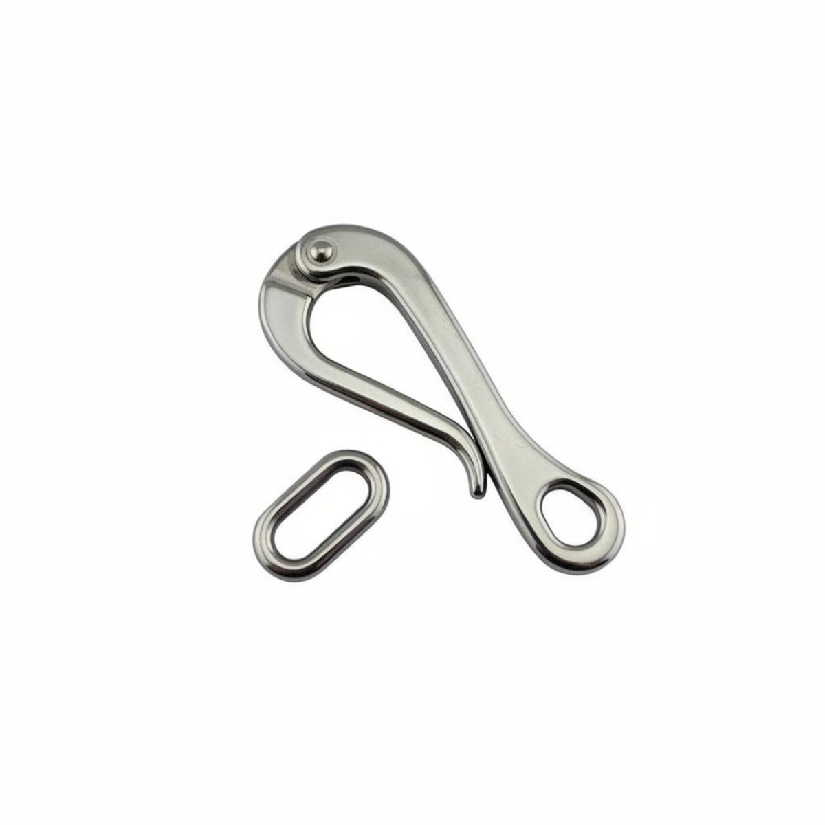 Coiled-Loaded Stainless Steel Release Hook Rust Resistant Quick Release Hook Heavy-Duty Marine Hardware Long-Lasting for Boating, Sailing