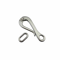 Coiled-Loaded Stainless Steel Release Hook Rust Resistant Quick Release Hook Heavy-Duty Marine Hardware Long-Lasting for Boating, Sailing