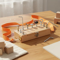 Kids Toy Portable Design Wooden Screw Driver Board Activities Tools Young Child Screw and Nut Toy for Preschoolers, Travel
