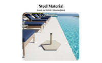High Weight Capacity Weighted Umbrella Base Heavy Duty Hexagonal Weighted Plate Adjustable Pole Fit Umbrella Holder Weather Resistant for Patio Owners, Homeowners, Gardeners, Backyard, Poolside, Deck