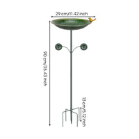 Bird Bath Feeder Bowl Iron Art Vintage Bird Bath Stand Rustic Design for Backyard