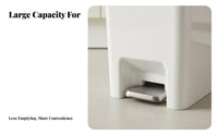 Large Capacity Foot Pedal Trash Can Hands-Effortless Operation Double Opening Trash Can Easy to Clean Foot Pedal Waste Bin Long-Lasting Construction for Kitchen, Bathroom, Living Room, Bedroom