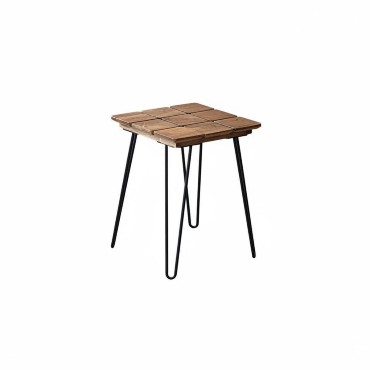 Rustic Design Tiled Wood Top Table Wabi-Sabi Design Living Room Furniture Long-Lasting Handmade for Tea Lovers, Apartment Dwellers, Homeowners, Small Areas, Lounge Area, Bedroom