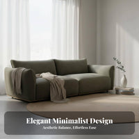 Lowheight Block Lounger Wabi-Sabi Aesthetic Couch Italian Inspired Interior Seating for Apartment Dwellers, Homeowners, Living Room, Lounge Area
