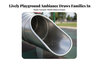 Unpowered Amusement Equipment Sturdy Stainless Steel Slide Combination Heavy Duty Large Outdoor Playground Set for Children, Parents, Community Space