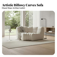 Curved configurable Sofa billowyLike Shape Living Room Furniture Soft Upholstery No Assembly Required for Apartment Dwellers
