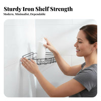 Drillnon-Drill Installation Corner Shower Organizer Space-Saving Design Wire Corner Organizer Self Bathroom Organizer Long-Lasting for Renters, Homeowners, Students, Kitchen, Dorm Room