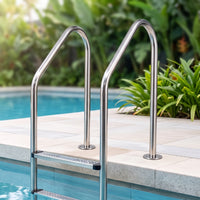 Stainless Steel Pool Ladder Polished Pool Ladder with Non-Slip Steps Resistant for Homeowners, Swimming Pools