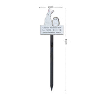 Creature Motifs Wooden Road Sign Stake French Text Outdoor Decor