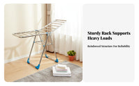 Foldable Clothes Dehydrating Rack Space-Saving Foldable Laundry Stand Installation Foldable Clothes Dryer for Families, Balcony, Apartment