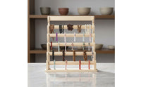 Wood Bracelet Organizer Large Capacity 5-Tier Jewelry Rack Easy Assembly Wooden Bracelet Stand for Spacious Wardrobe