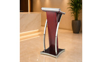 Podium with Slanted Top Modern Reading Desk Lectern Podium Ergonomic Furniture Sturdy for Speakers, Conference Rooms