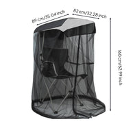 Fine Mesh Bug Net Tent Translucent Hanging Chair Net Zippered Bug Screen Lightweight