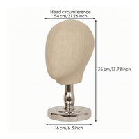 Polished Mannequin Head Stand Stable Mannequin Head with Metal Base Sturdy Hat Display Stand Heavy Duty for Studios