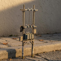 Electrical Pole Model Resin Utility Pole Miniature Detailed Diorama Piece