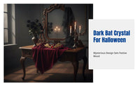 Dark Bat Crystal Halloween Alloy Headpiece, Festive Hair Decoration