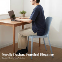 Nordic Design Molded Shell Chair Minimalist and aesthetic Indoor Furniture Thickened Seat Home Furnishing adaptable for Apartment Dwellers, Business Owners, Dining Room, Office, Kitchen, Patio