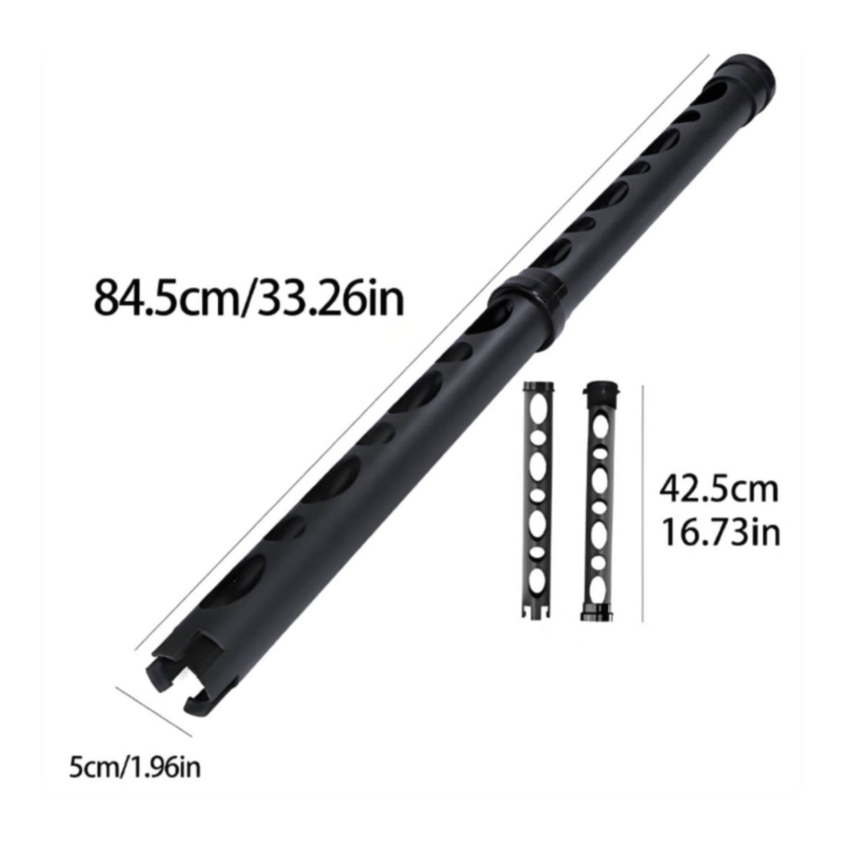 Detachable Golf Ball Picker Tube Plastic Golf Ball Collector Tube Cylindrical Sports Equipment Oval Openings