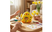 Rotating Action Chick Egg Decorator Machine Easter Egg Easy to Use Great Gift for Children, Toddlers, Preschoolers, Holiday Activities, Party Activity