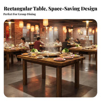 robustDuty Integrated Induction Cooktop Table Easy to Clean Surface Commercial Furniture Multi-Person Seating Dining Set High Weight Capacity for Restaurant Owners, Catering Business Managers, Diners, Hot Pot Restaurants, Canteens, Food Courts