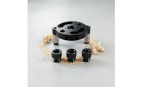 Accurate Positioning Self-Centering Dowel Jig Good Verticality Self Centering Dowel Jig Interchangeable Bushings Straight Hole Drilling Tool Aluminum Alloy Body for Carpenters, Woodworkers, DIY Enthusiasts, Cabinet Making