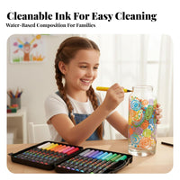 48 Pieces Washable Glass Painting Pens Soft Tip Paint Markers DIY Decoration Art Supplies Multi-Surface for Crafters, Artists, Decorating, Home