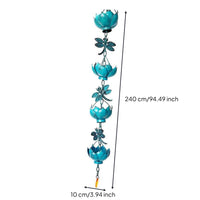 Creative Design Lotus Rain Chain Easy to Install Lotus Flower Cup Chain Long-Lasting Metal for Guesthouse