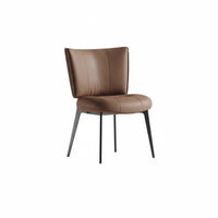 Minimalist design Curved spinerest Side Chair Italian Inspired Dining Seating Modern Design Upholstered Seat Padded pad for Restaurant Owners, Homeowners, Families, Kitchen, Living Room, Home Office