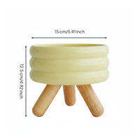 2 Pieces Double Pet Bowl Stand Stable Wooden Legs Elevated Pet Bowl for Felines