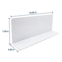 L-Shaped Divider PVC Desk Baffle Partition, 1.8mm Thick Desk Guard for Home Office Workspace, 90 Degree Wall Corner Edge Trim