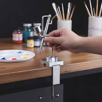 Clamp-on Paint Spraying Instrument Rack Sturdy Construction Clamp-on Paint Spraying Instrument Holder Adjustable Angle for Crafters, Artists, Studio